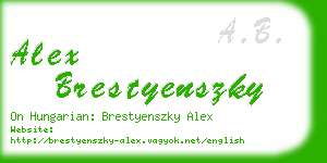 alex brestyenszky business card